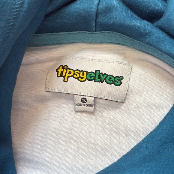 Tipsy Elves Blue Tie-Dye Sweatshirt - Size XL - Picture 2 of 6